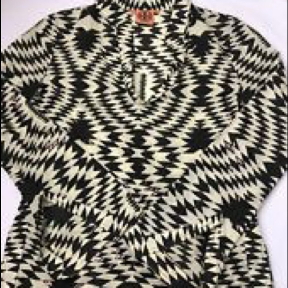 Tory Burch Brown and White Tunic